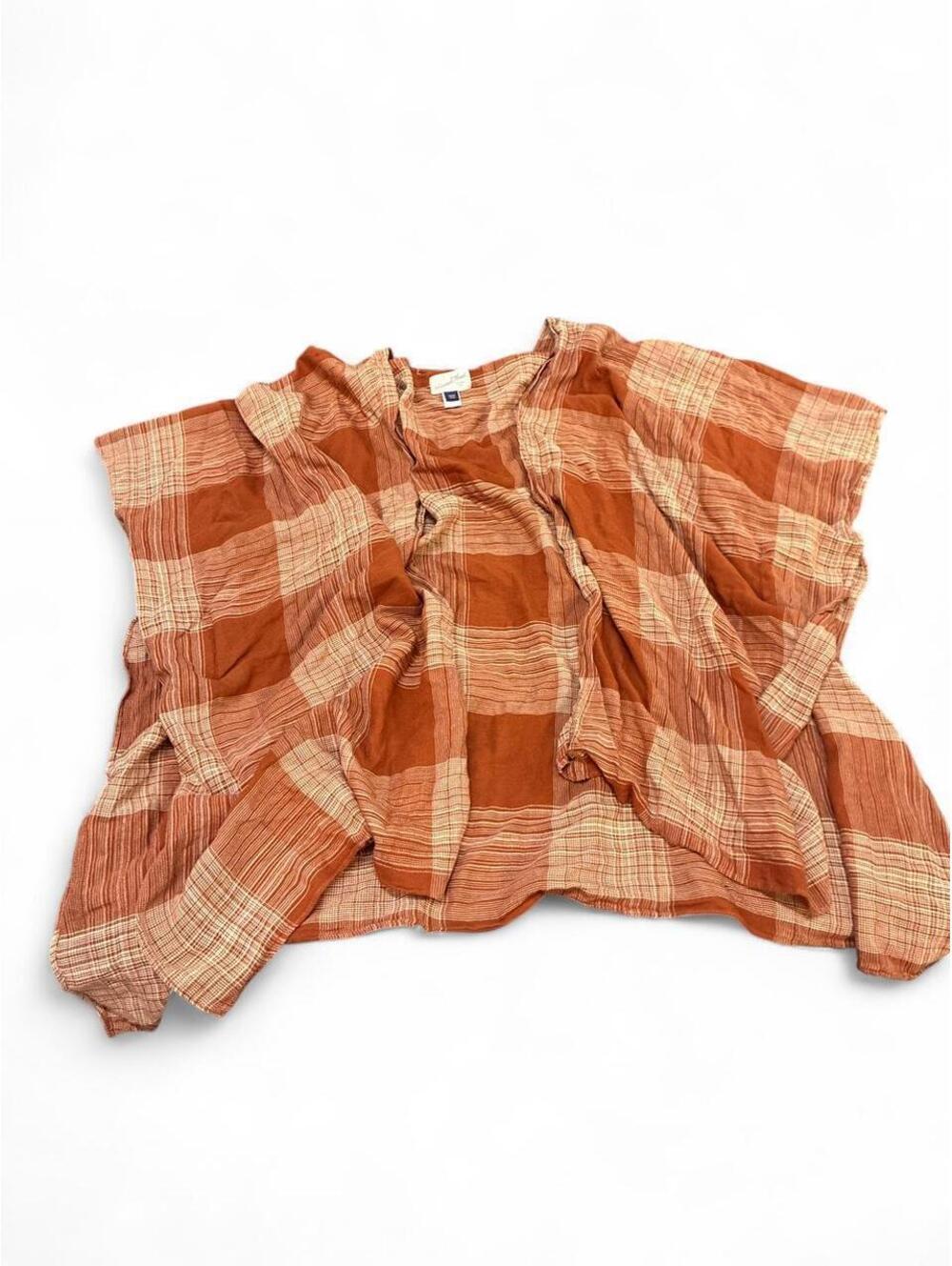 Universal Thread Women's Orange and Brown Shirt